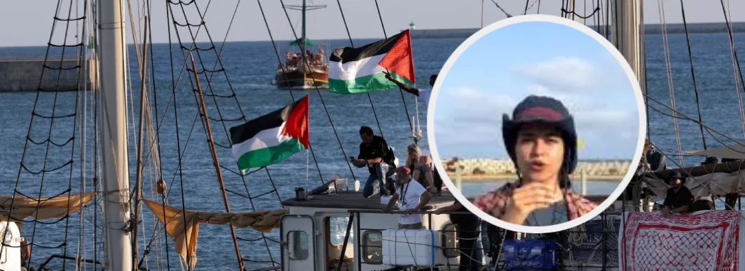 Colombianas en Flotilla a Gaza. / Foto: AFP.