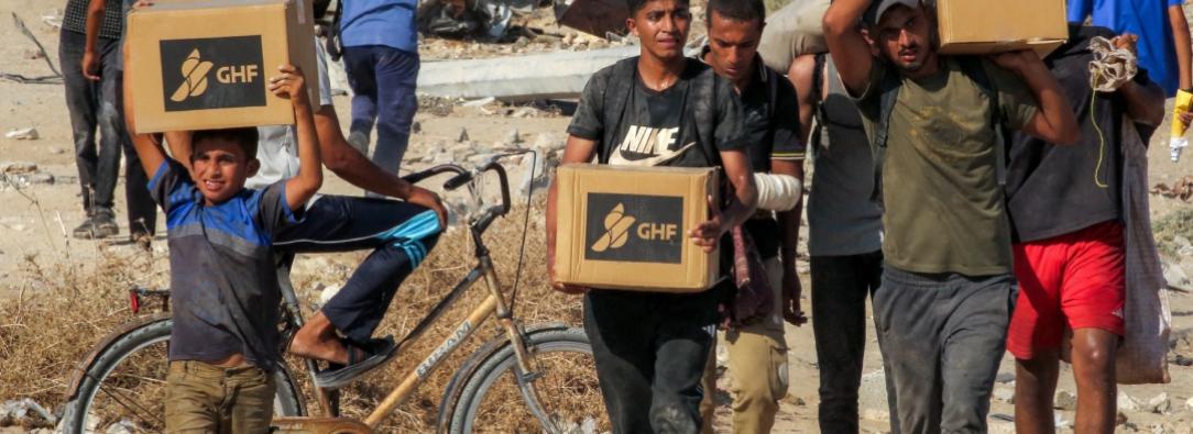 Ayuda humanitaria en Gaza. / Foto: AFP.