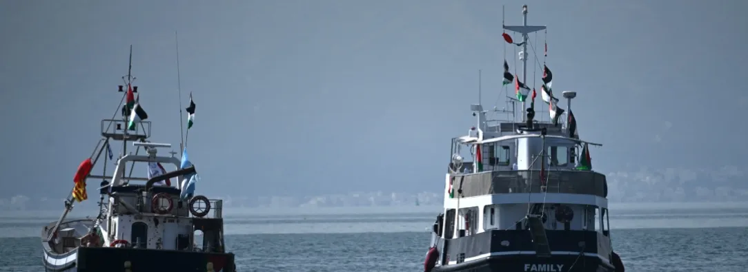 Flotilla humanitaria a Gaza. / Foto: AFP.