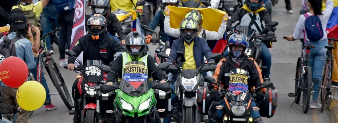 Restricción de moteros en Bogotá. / Foto: AFP.