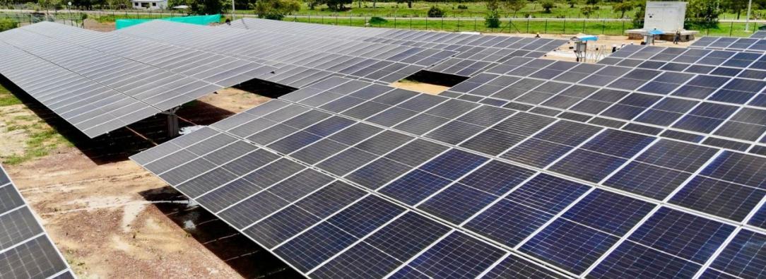 Páneles solares.