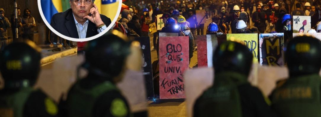 Petro sobre crisis en Perú. / Fotos: AFP.