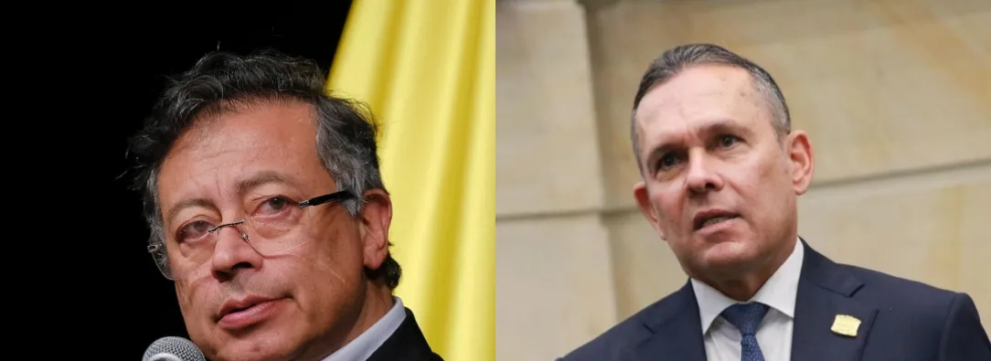 Petro señala a Efraín Cepeda. / Fotos: Presidencia y Senado.