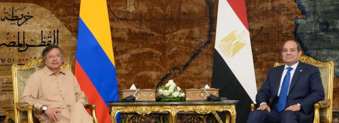 Presidente Petro junto a Abdelfatah El-Sisi. / Foto: Presidencia.