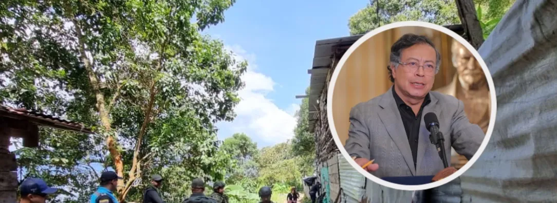 Incautación en Buriticá. / Fotos: X Gustavo Petro.