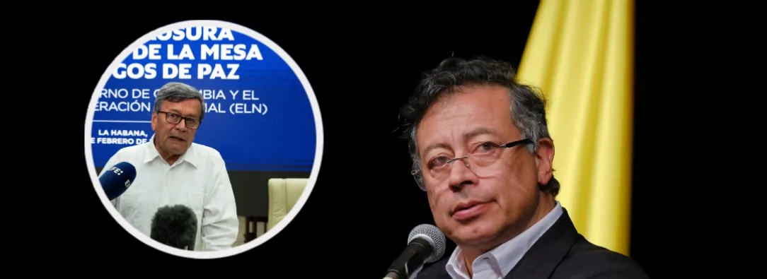 Presidente Petro sobre el eln y clan del golfo. / Foto: Presidencia y AFP.