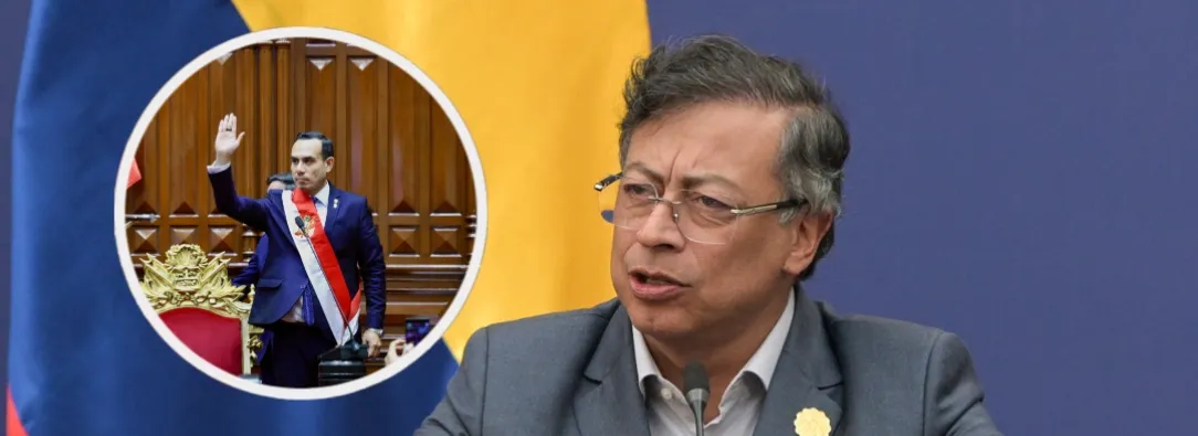 Petro sobre crisis política en Perú. / Fotos: AFP.