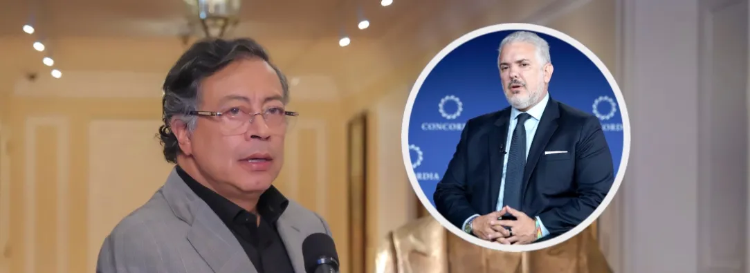 Petro le responde a Duque. / Fotos: Presidencia y AFP.