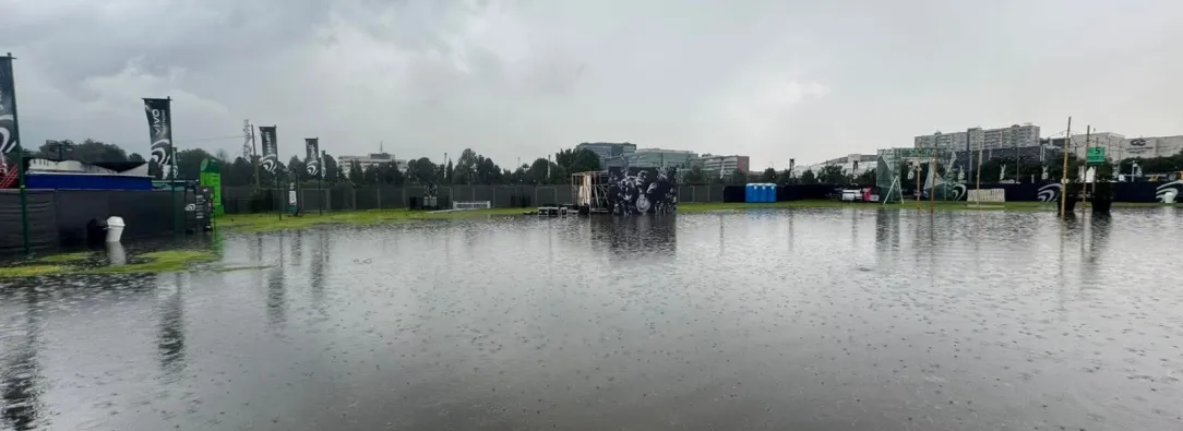 Lugar del escenario Vive Claro inundado