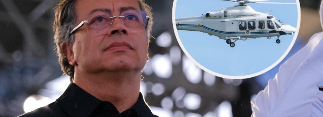 Petro reacciona a suspensión de soporte a helicóptero. / Fotos: Presidencia.