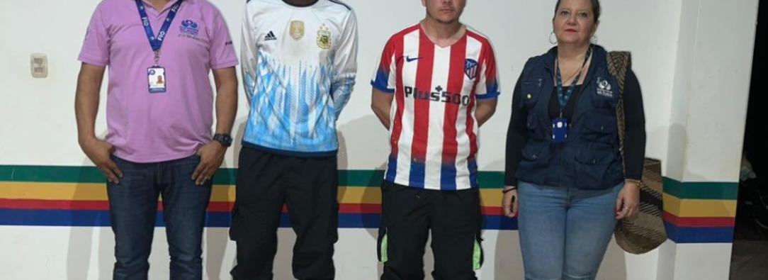 Soldados liberados. / Foto: Defensoría del Pueblo.