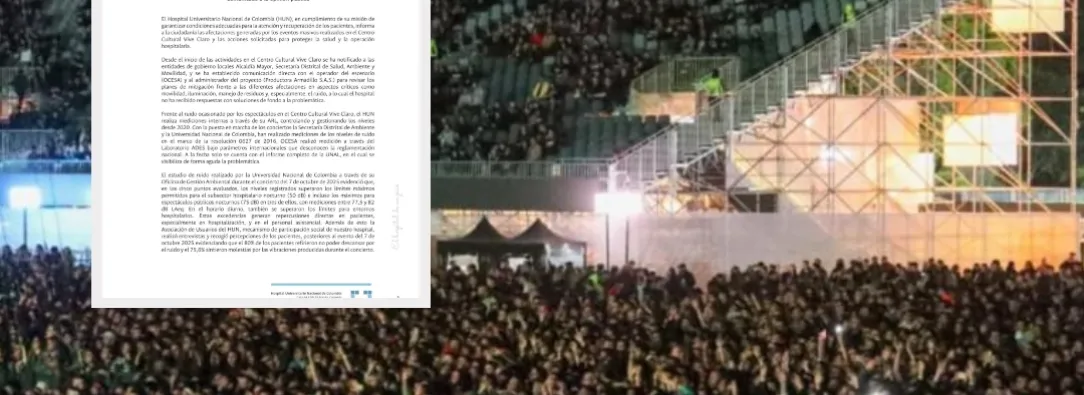 Exceso de ruido en el Vive Claro. / Fotos: Alcaldía y HUN.