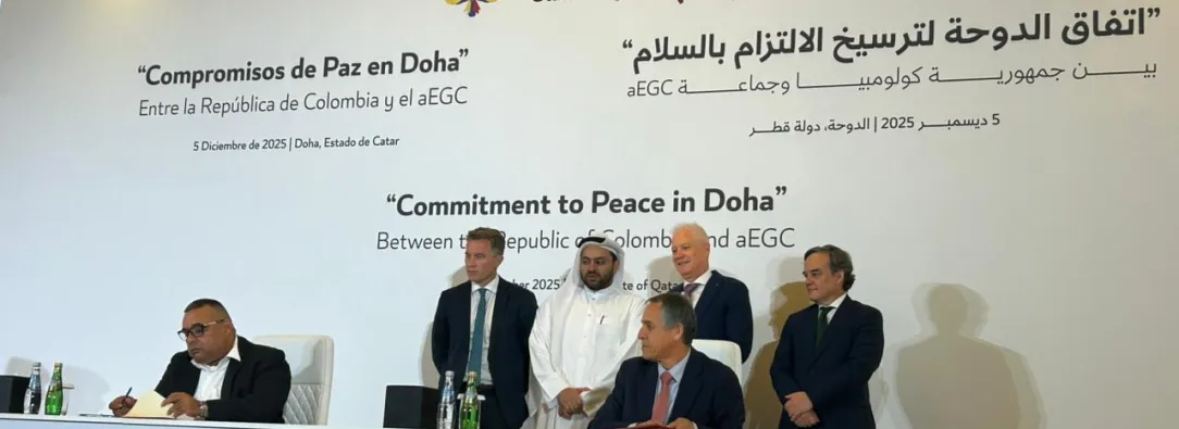 Gobierno y Ejércita Gaitanista firman nuevos acuerdos en Doha.