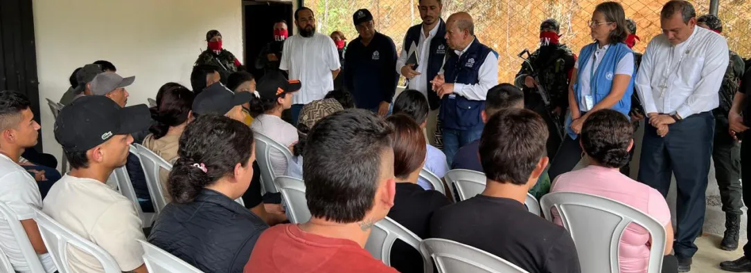 28 personas fueron liberadas tras permanecer secuestradas por el ELN en el Catatumbo. Foto: Defensoría.