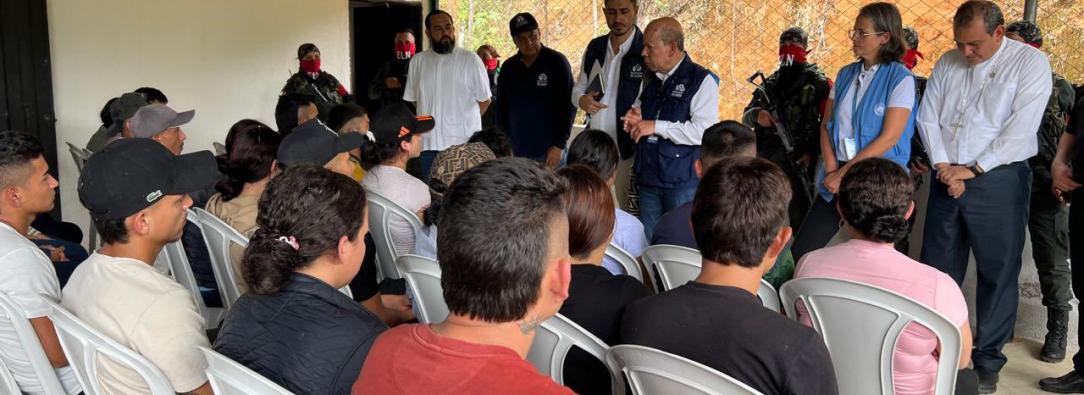 28 personas fueron liberadas tras permanecer secuestradas por el ELN en el Catatumbo. Foto: Defensoría.
