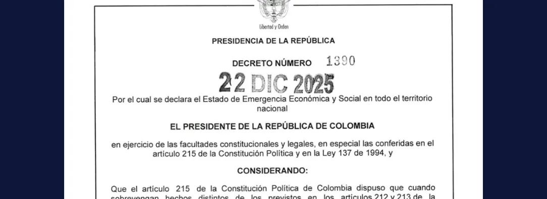 Decreto de emergencia económica.