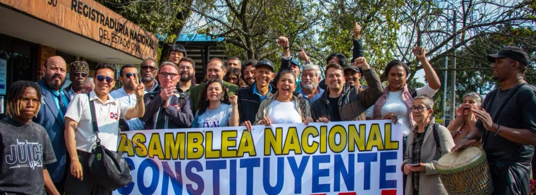 Movimientos sociales inscriben comité para impulsar una Constituyente.