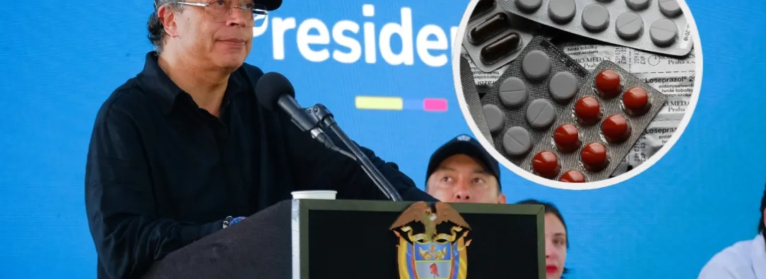Petro sobre sobrecostos de medicamentos. / Fotos: Presidencia y Freepik.