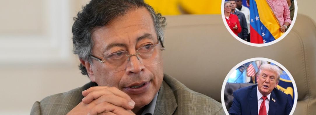 Petro sobre Donald Trump y Nicolás Maduro. / Fotos: Presidencia y AFP.