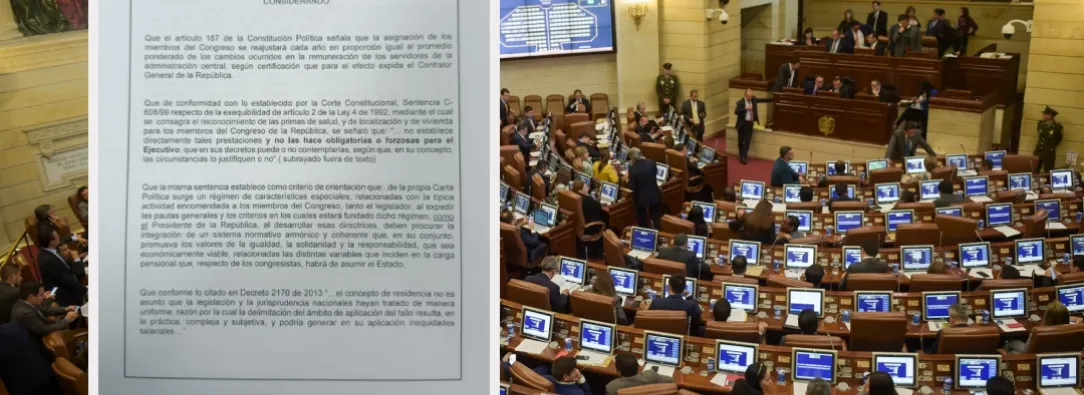 Propuesta de MinHacienda a congresistas. / Foto: AFP y redes sociales.