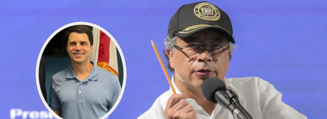 Petro le responde a Tomás Uribe. / Fotos: AFP y X. 