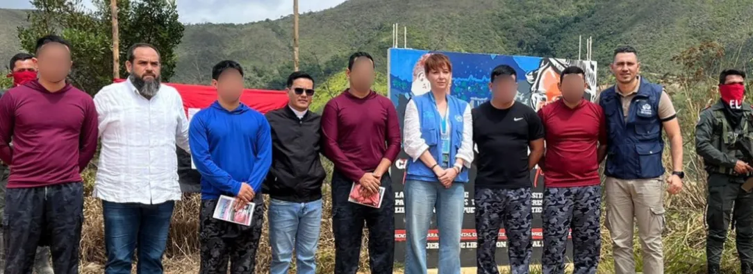 Policías liberados. / Foto: Defensoría del Pueblo.