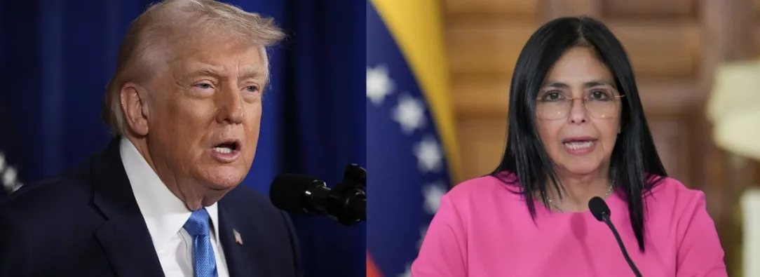 Trump amenaza a Delcy Rodríguez: "Pagará un precio muy alto"