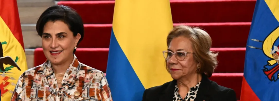 Cancilleres de Ecuador y Colombia. / Foto: AFP.