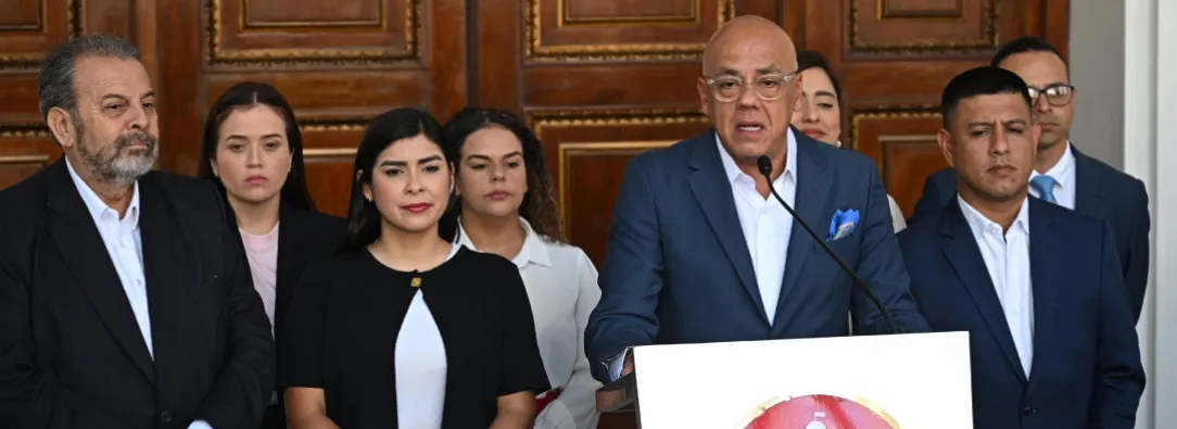 Jorge Rodríguez, Asamblea Nacional de Venezuela. / Foto: AFP.