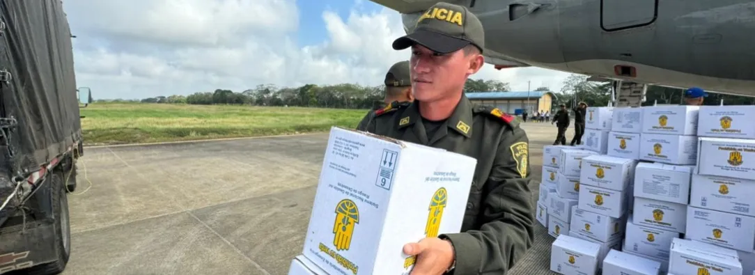 Entrega de ayudas a familias damnificadas. / Foto: UNGRD.
