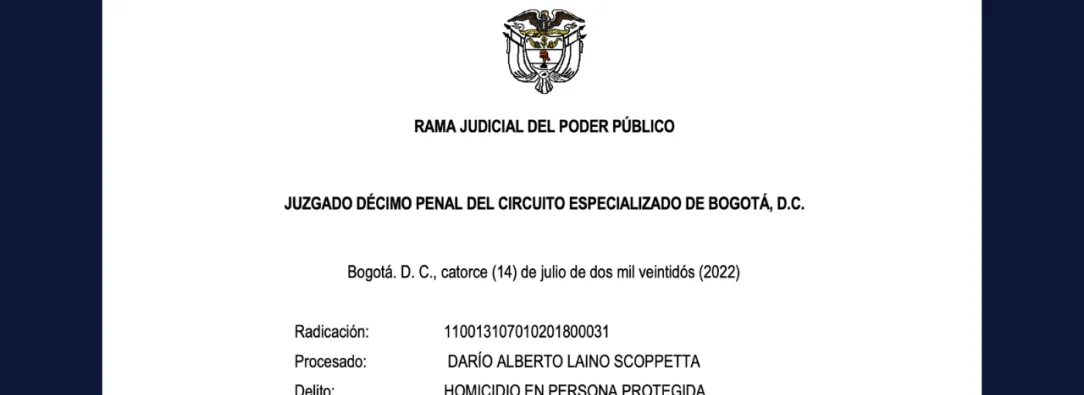 Condena de 30 años contra Darío Laíno Scopetta por doble homicidio.