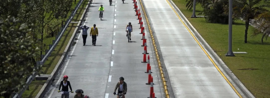 Día sin carro y sin moto. / Foto: AFP.