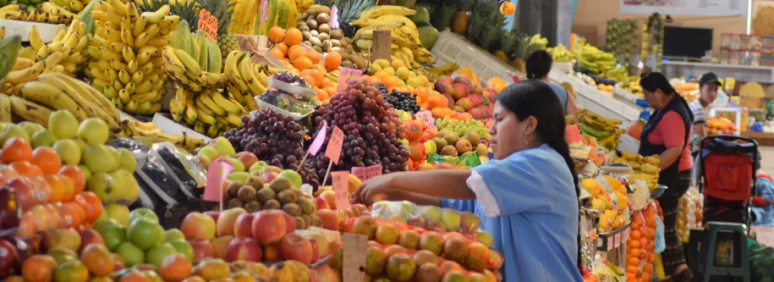 mercado de alimentos, frutas y verduras