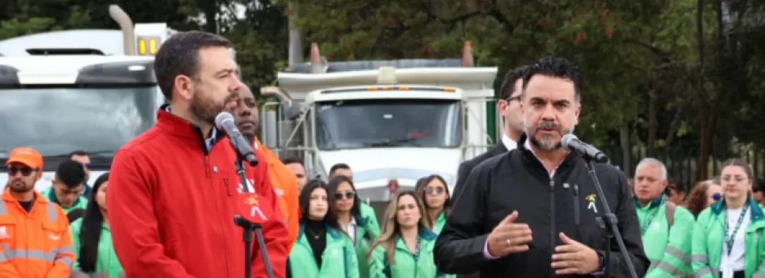alcalde Carlos Fernando Galán y secretario general Miguel Silva Moyano