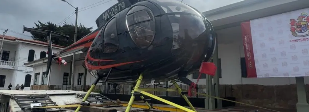 Incautación de helicóptero. / Foto: Fuerzas Militares.