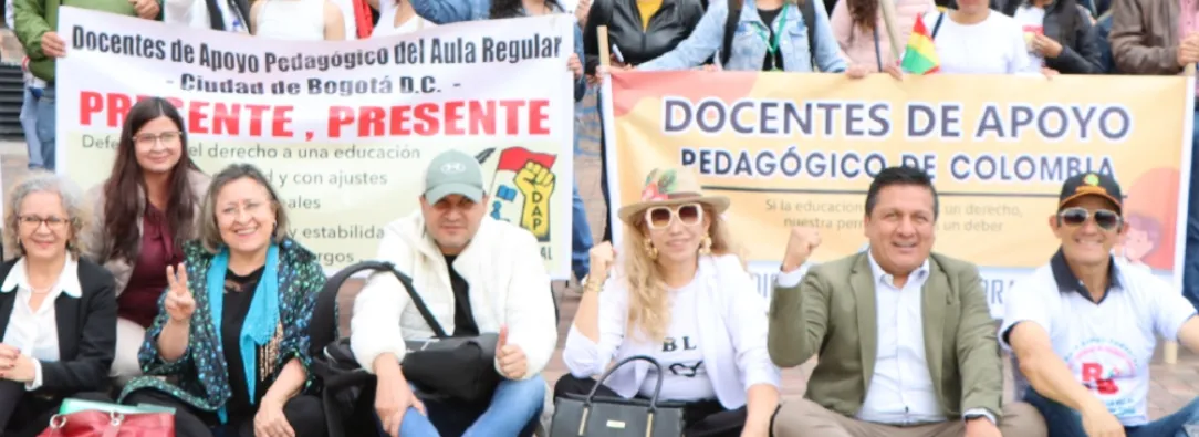 Paro de maestros. / Foto: X de ADE Bogotá.
