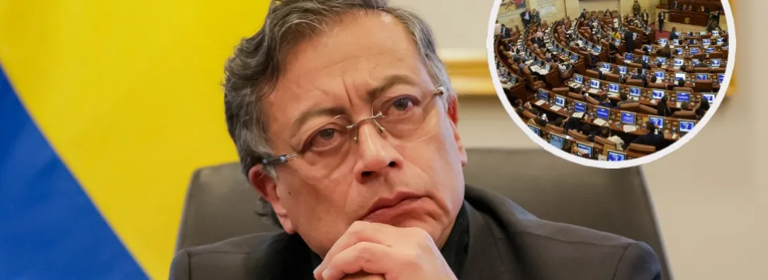 Petro lanza pullas a congresistas. / Fotos: Presidencia y Redes sociales.