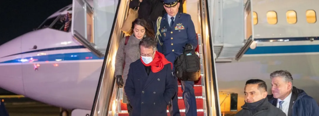 Petro llega a Estados Unidos. / Foto: Presidencia.