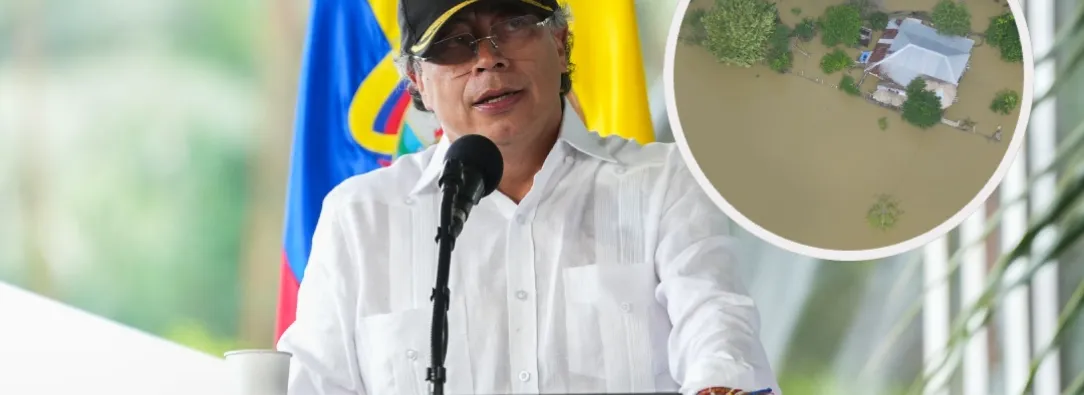 Petro sobre la desecación de ciénagas. / Fotos: Presidencia y UNGRD.