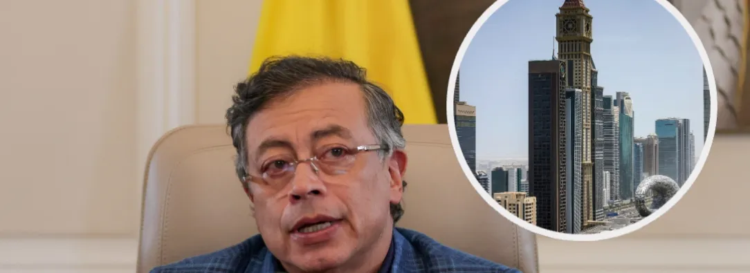 Petro sobre narcotraficantes en Dubái. / Fotos: AFP y Presidencia.