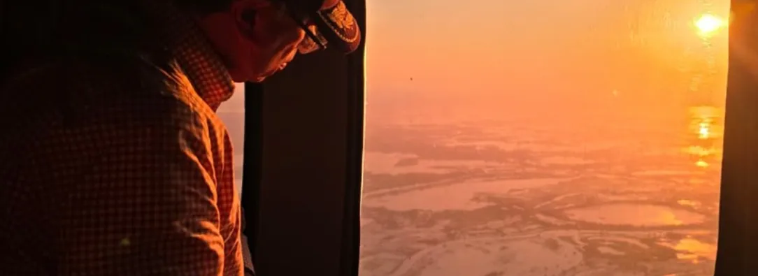 Petro sobrevuela Córdoba tras inundaciones. / Foto: Presidencia.