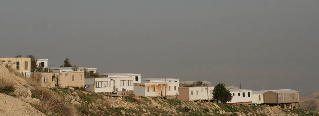 Una vista parcial muestra el asentamiento israelí de Kfar Adumim, en Cisjordania, situado entre Jerusalén y Jericó.