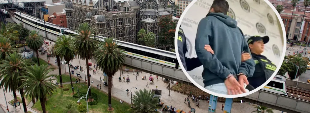 Captura de ciudadano israelí en Medellín. / Fotos: AFP y Video de captura.
