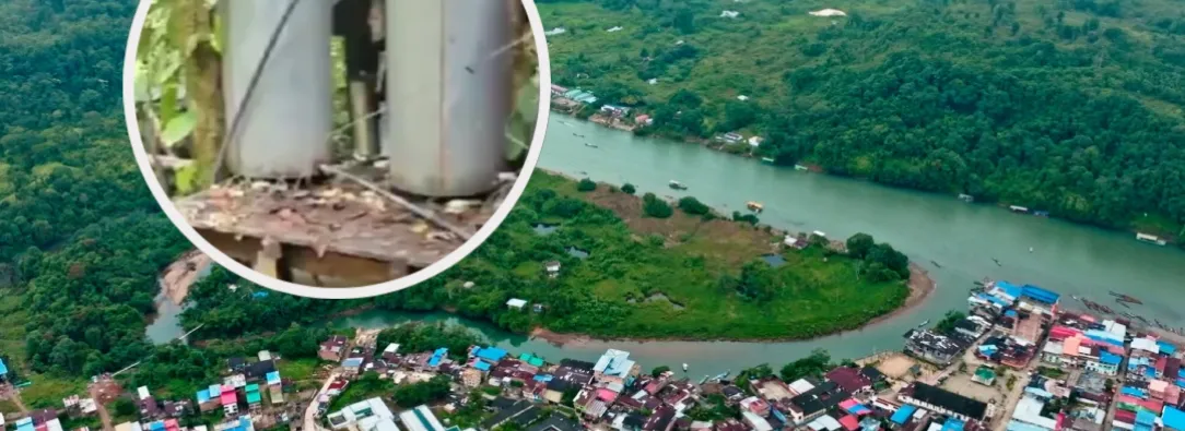 Desmantelan laboratorio de cocaína en Barbacoas. / Fotos: Radio Nacional y captura de pantalla.