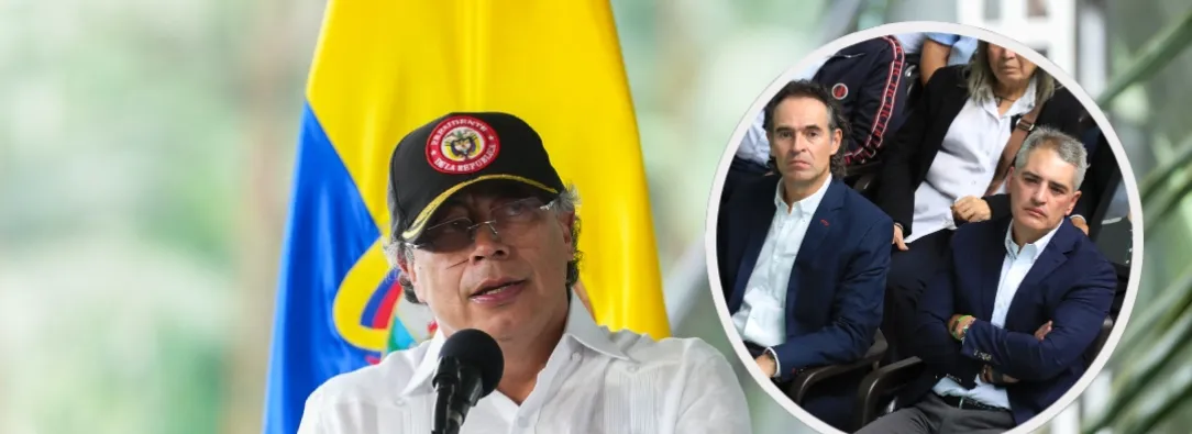 Petro sobre versión de presunto atentado contra gobernador de Antioquia y alcalde de Medellín. / Fotos: Presidencia y AFP.