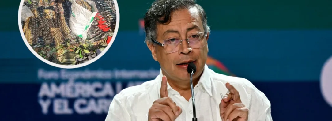 Presidente Petro sobre operación contra Iván Mordisco. / Fotos: AFP y X Gustavo Petro.