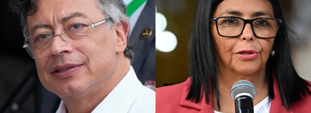 Expectativa por reunión entre Presidente Petro y Delcy Rodríguez. / Fotos: AFP.