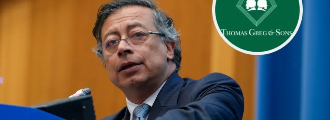 Petro sobre Thomas Greg & Sons. / Fotos: Presidencia y Thomas Greg & Sons.