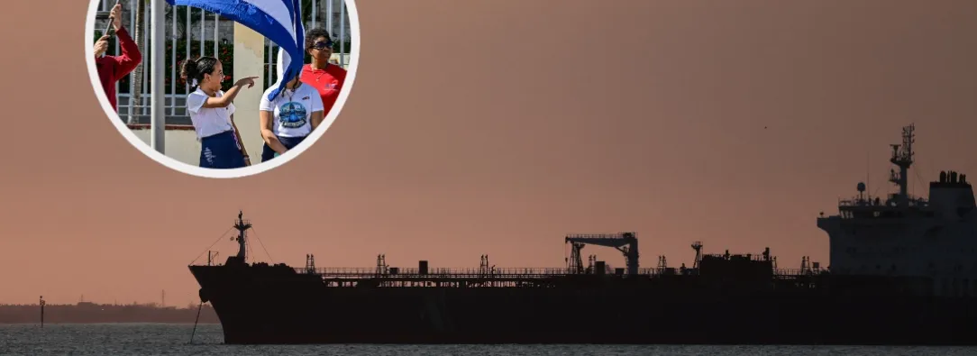 Buque petrolero ruso llega a Cuba. / Fotos: AFP.