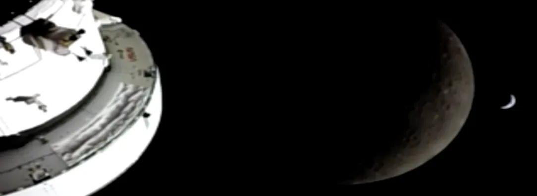 Artemis II bate el récord y pasa por la cara oculta de la Luna.